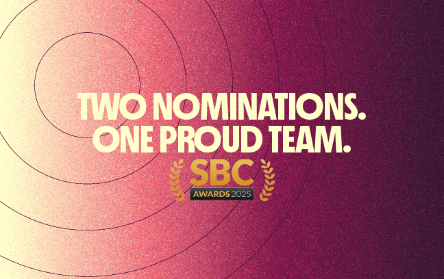 We're shortlisted for two SBC Awards 2025 in Lisbon